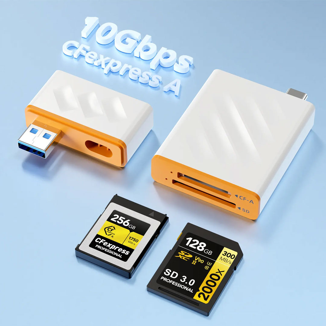 2-in-1 CFexpress Type A SD Card Reader Purple Apple Store