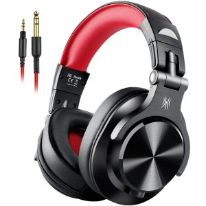 OneOdio A71 Studio Wired Headphones - Red