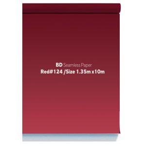 BD #124 Red Seamless Paper 1.35Mx10M