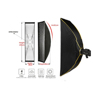 Quick Setup Strip Box 30 x140cm White Interior