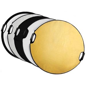 5-in-1 32”(80cm)Portable Round Reflector with Handle For Photography & Video
