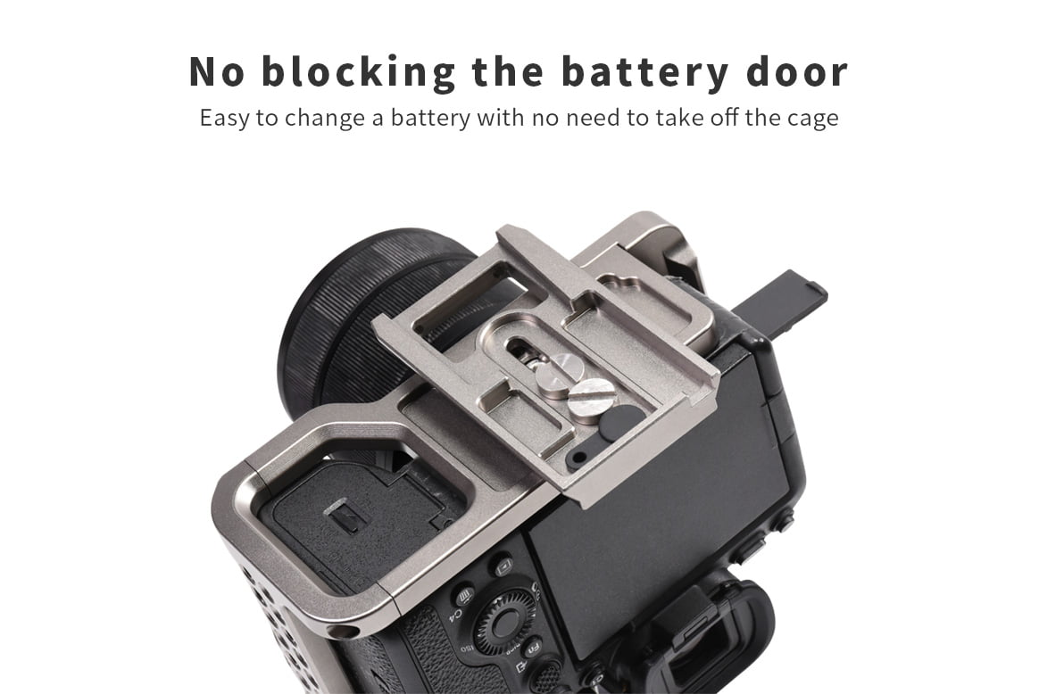 A7S3 camera cage rig for Sony with Wooden Side Handle and REC Control Top Handle - Image 4