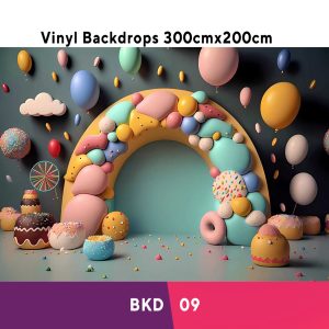 Colourful Birthday Vinyl Backdrop BKD09
