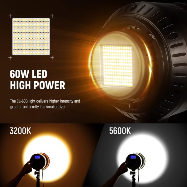 NEEWER CL-60B: Color-Adjustable 60W LED Video Light - Image 8