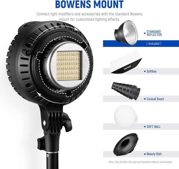 NEEWER CL-60B: Color-Adjustable 60W LED Video Light - Image 3