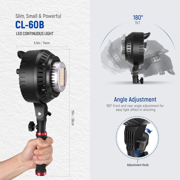 NEEWER CL-60B: Color-Adjustable 60W LED Video Light - Image 6