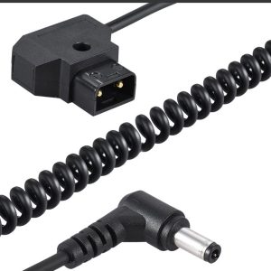 Coiled D-Tap 2Pin Male to DC 5.5 * 2.5mm Adapter Cable