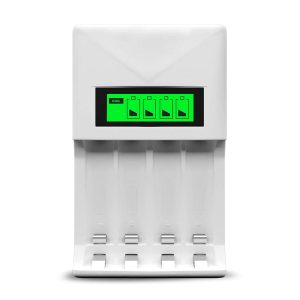 Super Quick Charger for AA & AAA Rechargeable Batteries with LCD Display