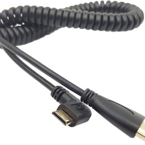Right Angled Mini-HDMI Male to HDMI Male Gold