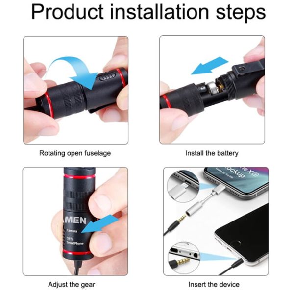 MAMEN KM-D1 Pro Professional 3.5mm Dual Lavalier Microphone - Image 3