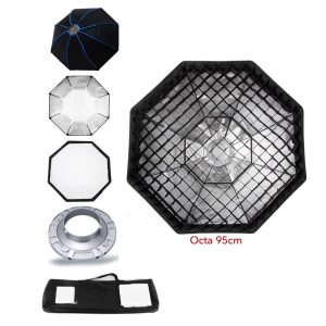 Octagon 95cm Softbox with Grid Bowens