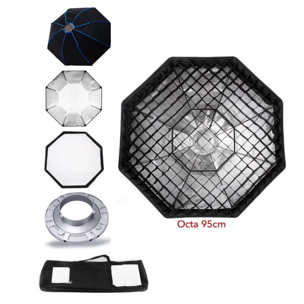 Octagon 95cm Softbox with Grid Bowens