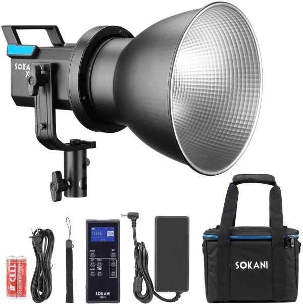 Sokani X60 V LED Video Light,80W 5600K Daylight Kit