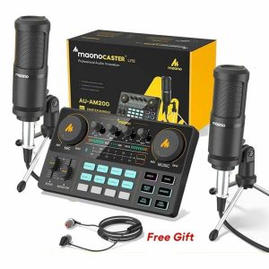 MAONO AM200 S1M All-In-One Podcaster Mixer Kit With 2 Mics