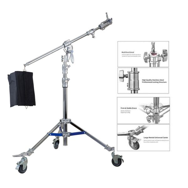 M6 2-in-1 Steel Boom Stand with Junior receiver
