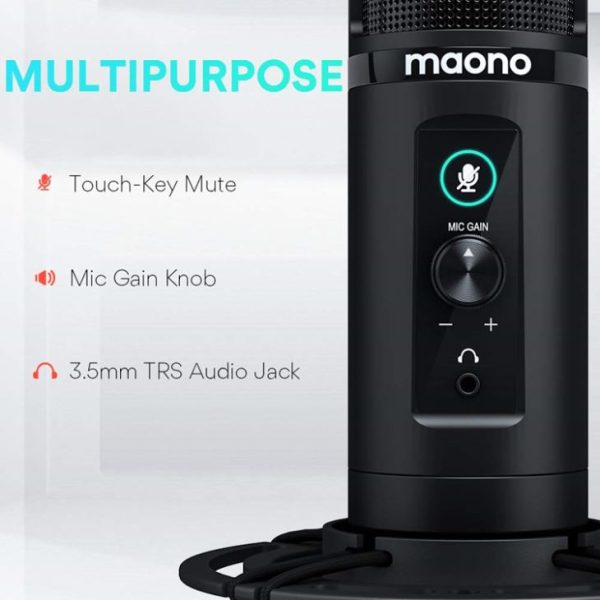 AU-PM422 Podcasting Voice-Overs, USB Condenser Microphone - Image 4