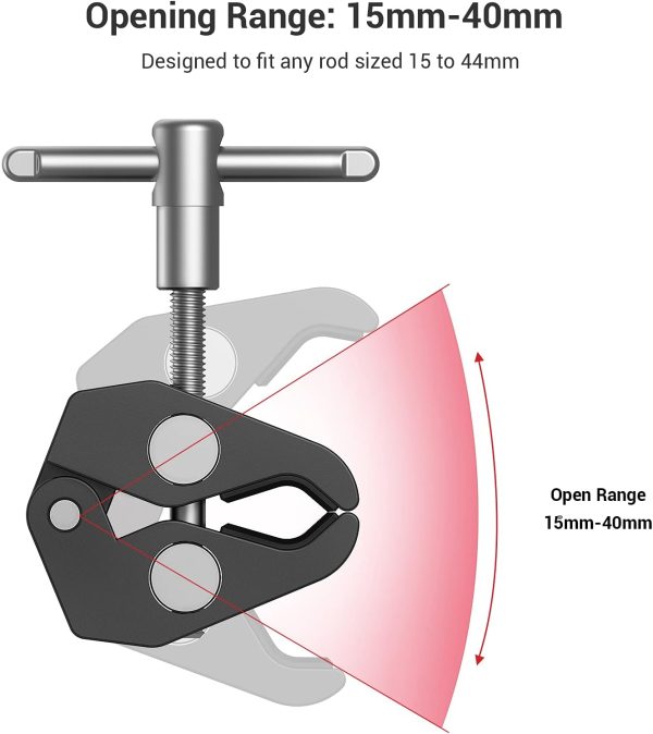 SmallRig Adjustable Magic Arm with Clamp – 1/4" & 3/8" Thread, Friction Power Articulation for Monitor Mounting - Image 4