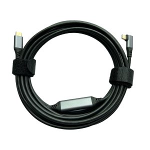 USB C to USB-C Right Angle Cable with Aluminum Casing connector