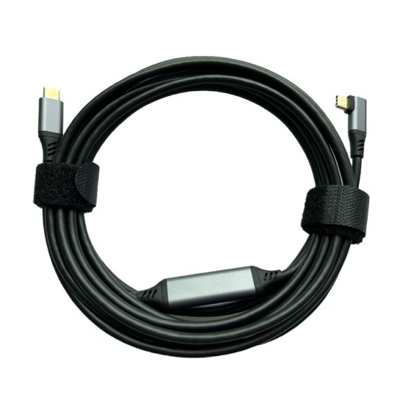 USB C to USB-C Right Angle Cable with Aluminum Casing connector