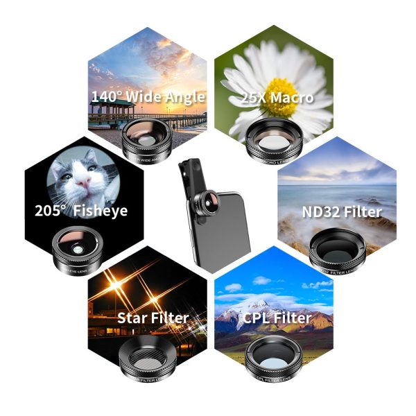 Apexel 6-in-1 Smartphone Lens Kit - Image 7