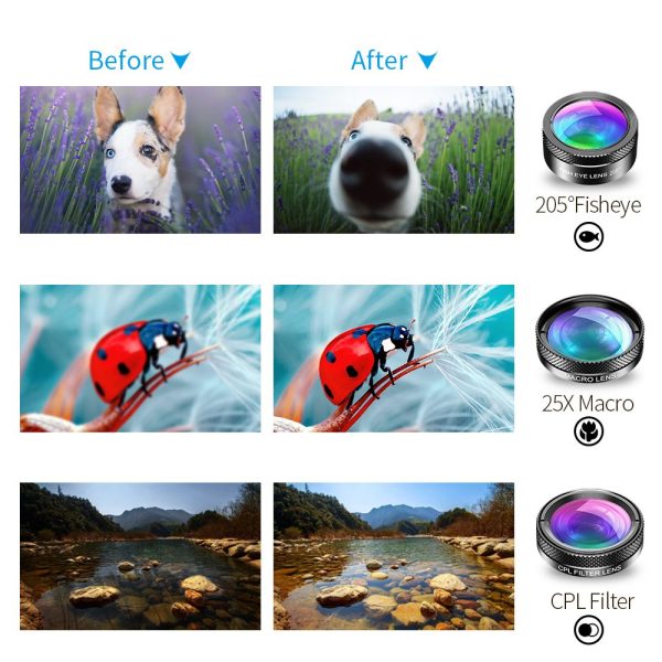 Apexel 6-in-1 Smartphone Lens Kit - Image 3