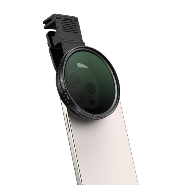 Apexel  Mobile Clamp HD Glass 67mm CPL filter