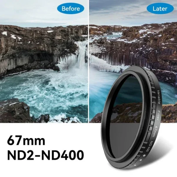 Mobile Clamp filter Apexel HD Glass 67mm ND400 APL- 67VND400 - Image 5