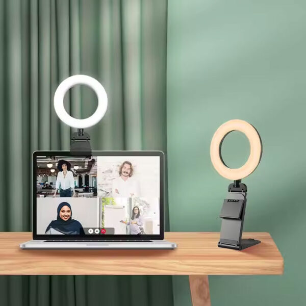 5″ Ring Light with Multi-Functional Stand for Zoom, Phone & Monitor - Image 4