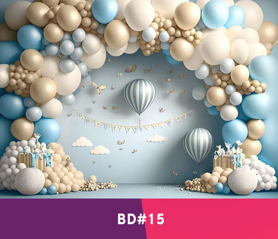 Colourful Birthday Vinyl Backdrop BD15