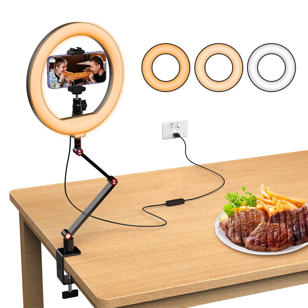 FL20 10” Ring Light – Foldable & Portable with Stand and Phone Holder - Image 4